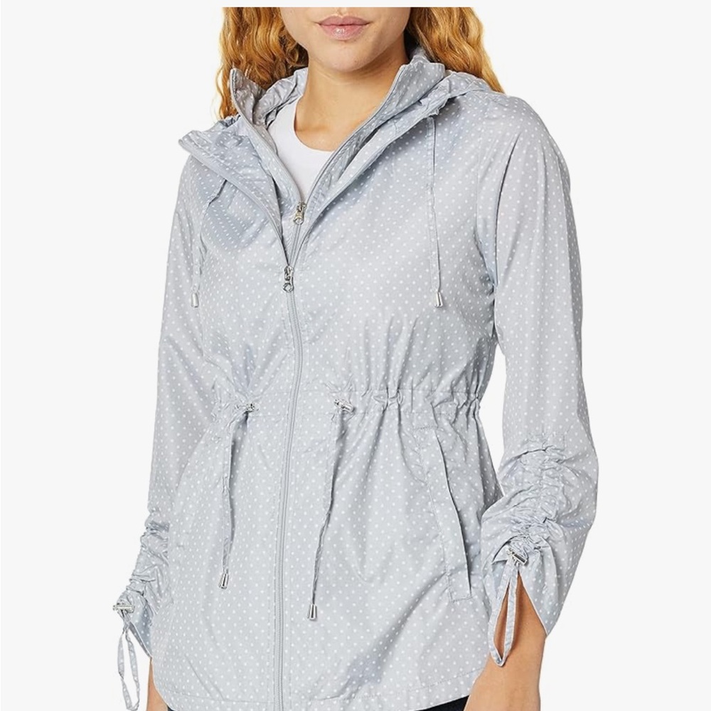 Women's Gray Polka Dot Jacket
